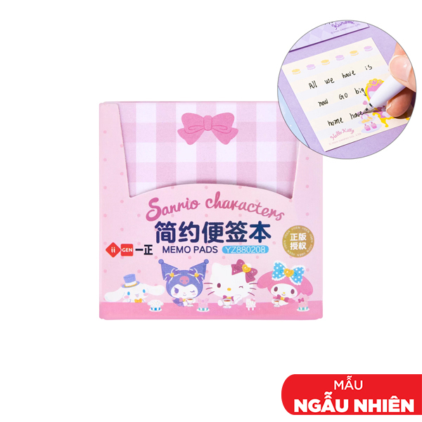 Giấy Ghi Chú Sanrio - iiGEN YZ880208 (200 Tờ) (Mẫu Màu Giao Ngẫu Nhiên)