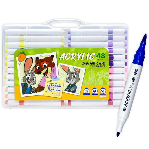 Hộp 48 Màu Marker Acrylic Zootopia - iiGEN YZ360020