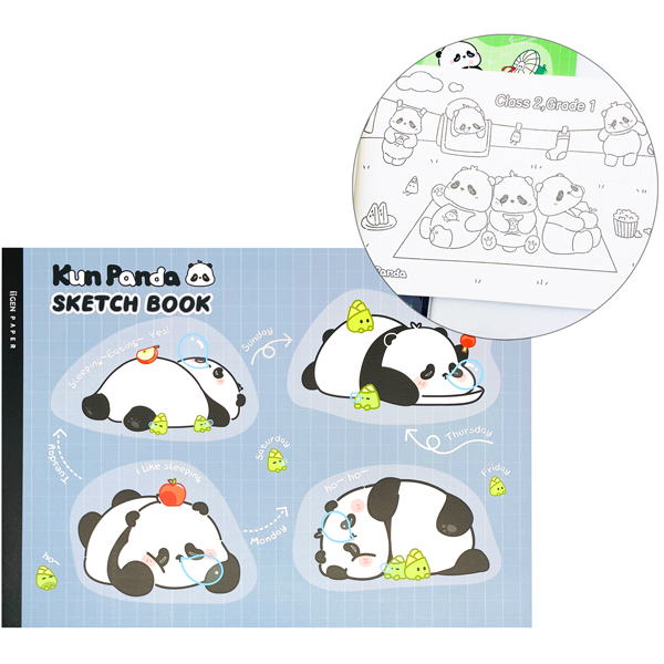 Sổ Vẽ Phác Họa Gấu Panda - iiGEN IG2907 - Mẫu 2