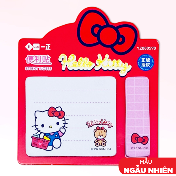 Giấy Ghi Chú Hello Kitty - iiGEN YZ880598 (60 Tờ) (Mẫu Màu Giao Ngẫu Nhiên)