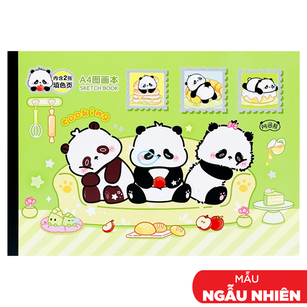 Sổ Vẽ Phác Họa Gấu Panda - iiGEN YZ3055 (Mẫu Bìa Giao Ngẫu Nhiên)