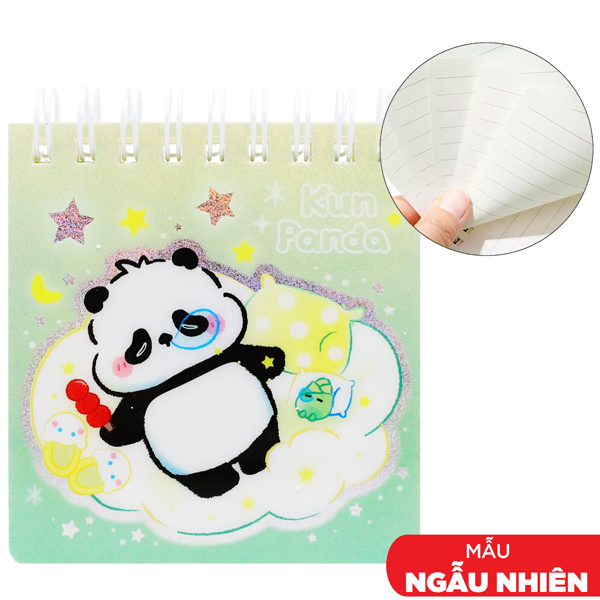 Sổ Lò Xo Mini Panda - Kẻ Ngang - 120 Trang - iiGEN YZ3075 (Mẫu Màu Giao Ngẫu Nhiên)