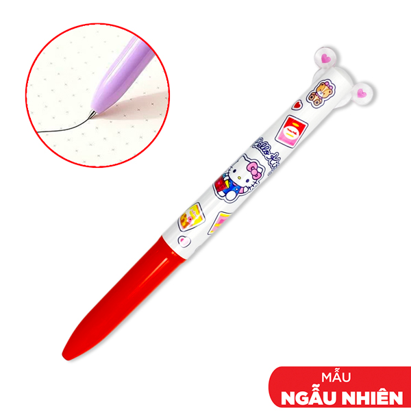 Bút Gel 2 Màu Sanrio Characters 0.5 mm - iiGEN YZ880701 - Mực Đỏ + Đen (Màu Thân Bút Giao Ngẫu Nhiên)