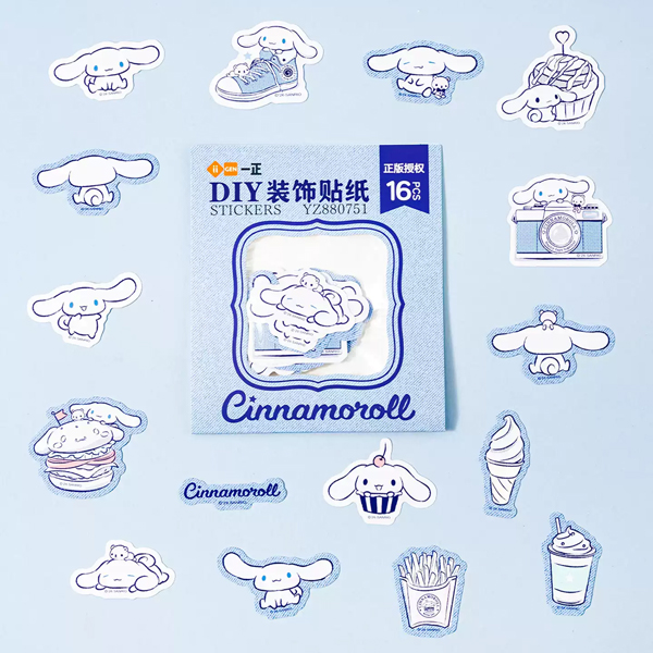 Bộ 16 Sticker DIY Cinnamoroll - iiGEN YZ880751