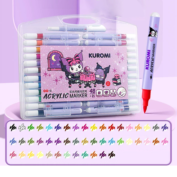 Hộp 48 + 2 Màu Vẽ Acrylic Marker Kuromi - iiGEN YZ5150