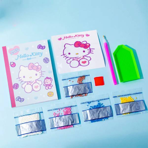 Sổ Đính Đá DIY Hello Kitty A6 - 80gsm - iiGEN YZ8858 - Màu Xanh