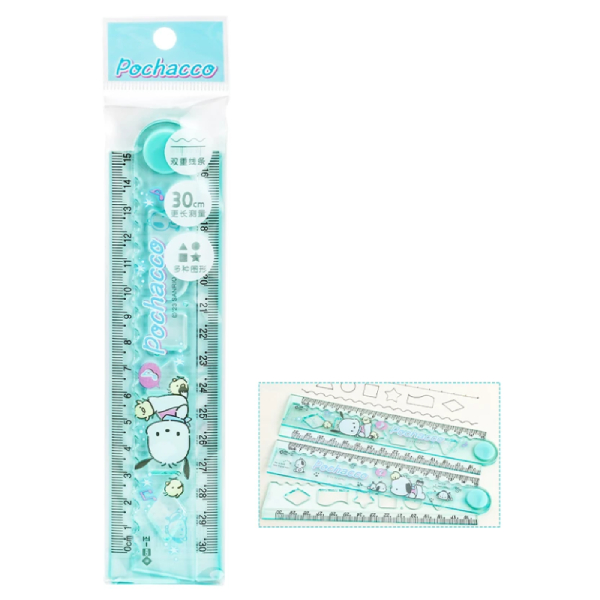 Thước Gập Pochacco 30 cm - iiGEN YZ9901