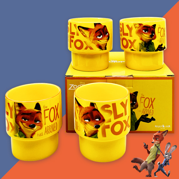 Bộ 4 Ly Sứ Zootopia - Oasis Park DH25672-N - Nick Wilde
