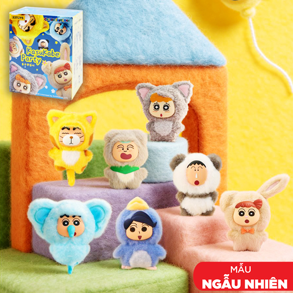 Blindbox Đồ Chơi Mô Hình Crayon Shin-Chan Kasukabe Party Plush - 52Toys