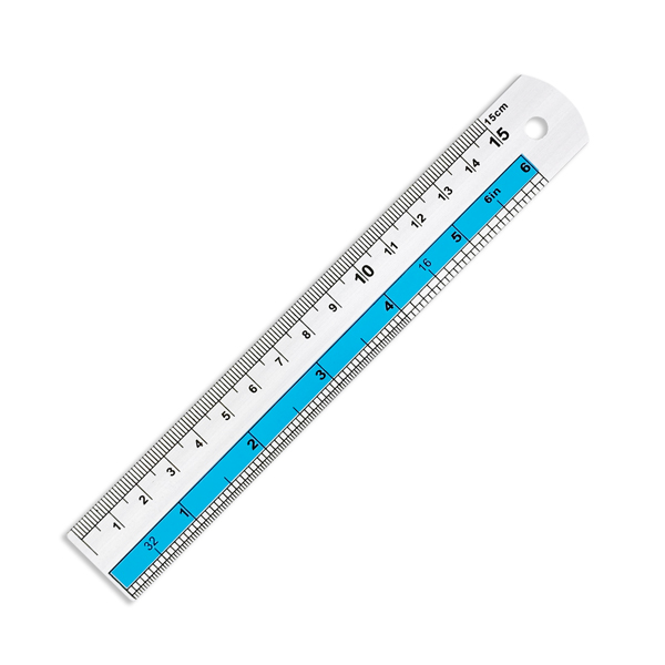 Thước Kẻ Kim Loại 15 cm - ShiF ZY3015 - Màu Xanh Dương