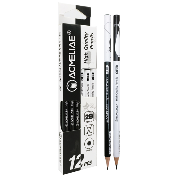 Hộp 12 Bút Chì 2B Cat - Acmeliae 43207