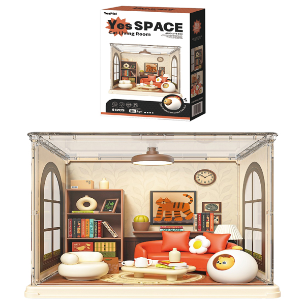 Đồ Chơi Lắp Ráp Mô Hình Phòng Khách Mèo Con - Yes Space YS901 (91 Mảnh Ghép)