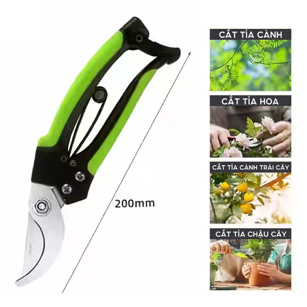 Kéo Cắt Cành Cây Cảnh 8 Inch - Deli DL2770-KM-01