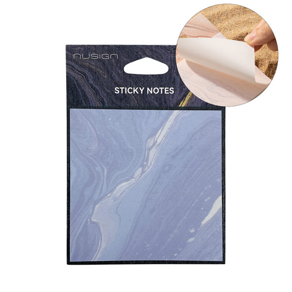 Giấy Ghi Chú Sticky Notes Nusign - 74 x 74 mm - Deli ENS357-C (60 Tờ) - Màu Xanh Đen