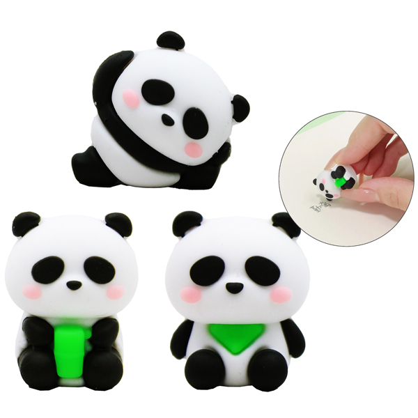 Bộ 3 Gôm Tẩy Hình Gấu Panda - Kuki KK-7739
