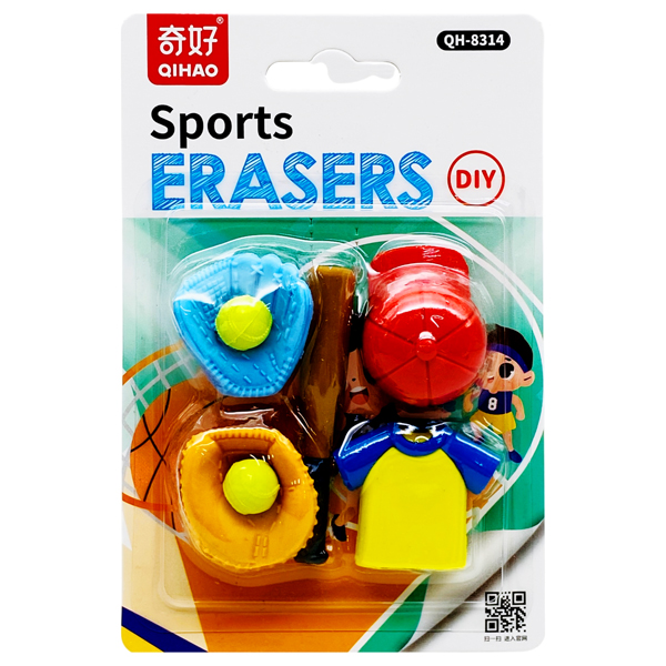 Vỉ Gôm Tẩy Sport DIY - Qihao QH8314 - Mẫu 2