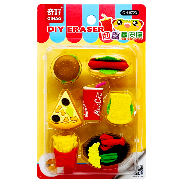 Vỉ Gôm Tẩy Fast Food DIY - Qihao QH-8723 - Mẫu 1