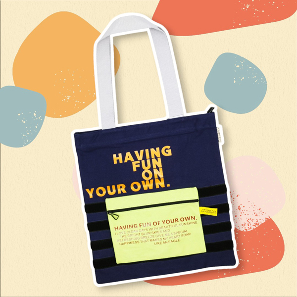 Túi Vải Tote - Ourfun FX-19286# - Màu Xanh Dương
