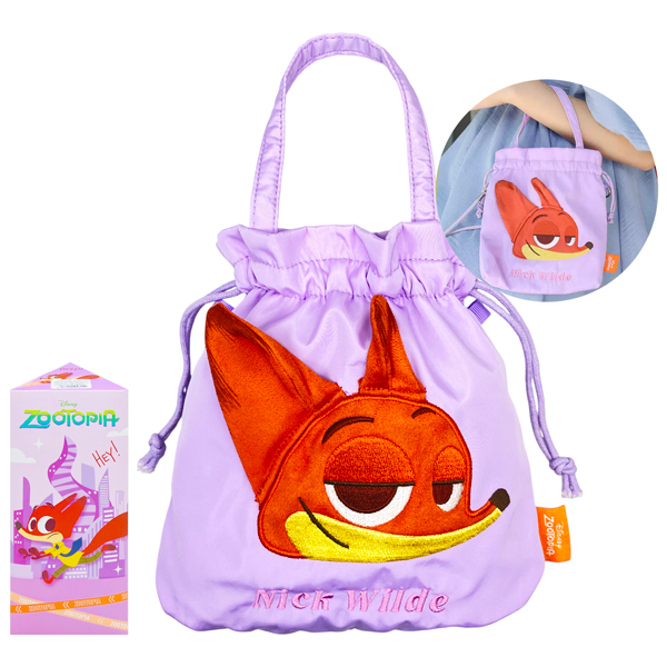 Túi Dây Rút Zootopia - iiGEN 310003 - Nick Wilde - Màu Tím