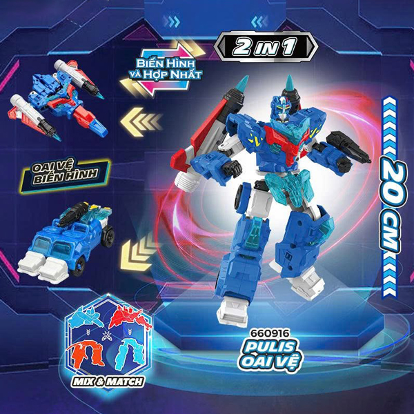 Đồ Chơi Robot Pulis Oai Vệ Biến Hình Và Hợp Nhất 2 Trong 1 - Glory Alliance 660916