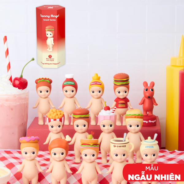 Blindbox Mô Hình Trang Trí Mini - Sonny Angel - Snack Series - Smiski