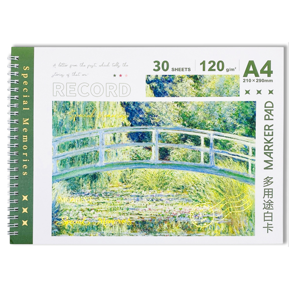 Tập Vẽ Lò Xo A4 - 120gsm - Depai 2002-25 (30 Tờ) - Record
