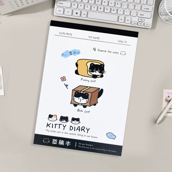 Tập Vẽ Kitty Diary 80gsm - Depai 1801-1 (70 Tờ) - Mẫu 1