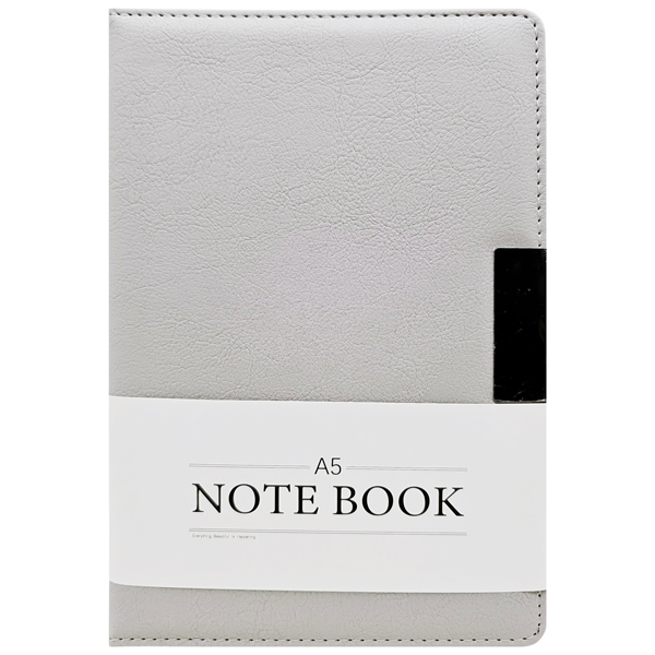 Sổ Bìa Da A5 - Kẻ Ngang - 232 Trang 80gsm - Depai 25-94 - Màu Xám Nhạt