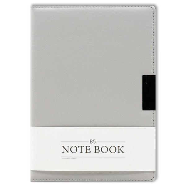 Sổ Bìa Da B5 Có Nút Gài - Kẻ Ngang - 232 Trang 80gsm - Depai 18-94 - Màu Xám