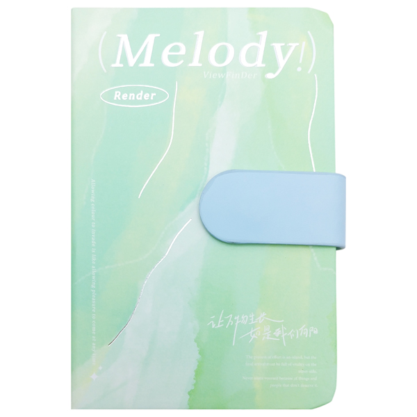 Sổ Bìa Da Có Nút Gài - Kẻ Ngang - 160 Trang 100gsm - Depai A6-7000-14 - Màu Xanh Lá