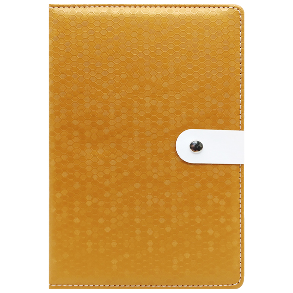 Sổ Bìa Da Có Nút Gài - Kẻ Ngang - 192 Trang 80gsm - Depai C25 - Màu Đồng