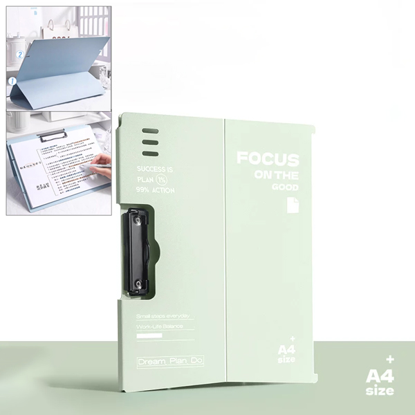 Bìa Trình Ký Đôi Kẹp Ngang A4 - Truecolor ZCP-4029A - Màu Xanh Lá