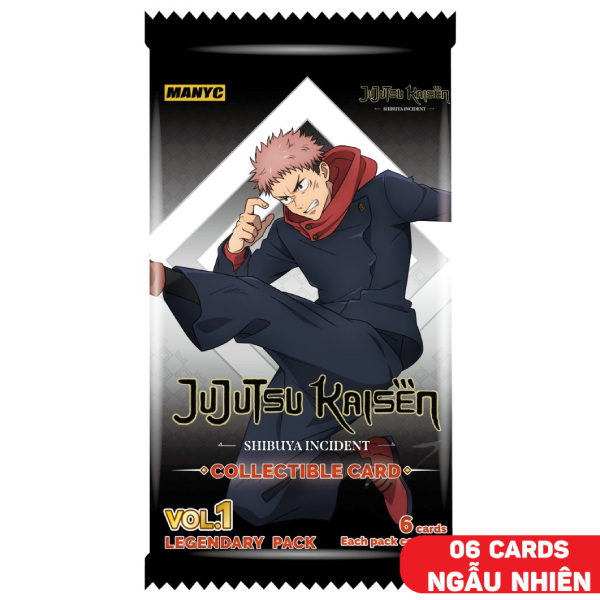 Thẻ Sưu Tập Jujutsu Kaisen - Shibuya - Legendary - Manyc MYC01JJKS01C01F09-LP (6 Cards Ngẫu Nhiên/Túi)