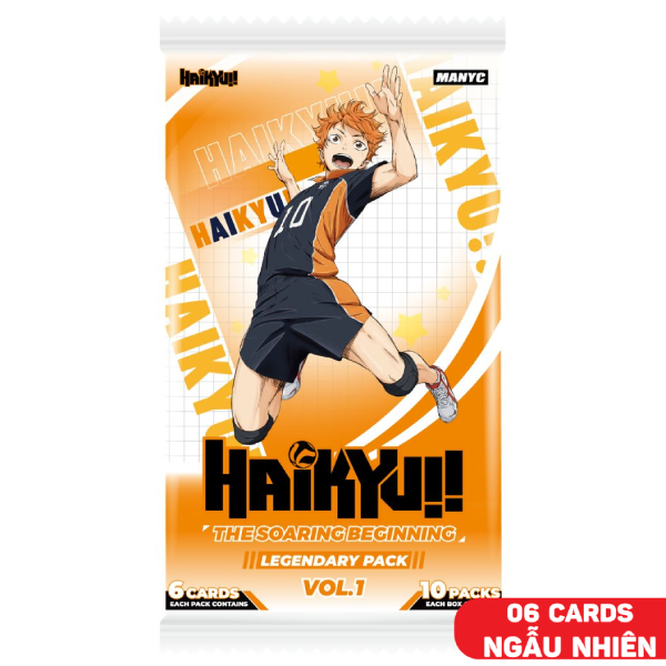 Thẻ Sưu Tập Haikyu -The Soaring Beginning - Legendary - Manyc MYC01HK01C01F09-LP (6 Cards Ngẫu Nhiên/Túi)
