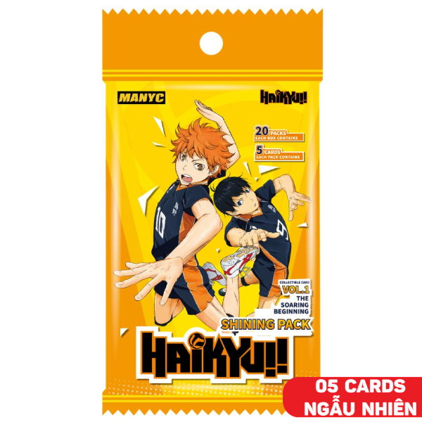 Thẻ Sưu Tập Haikyu - The Soaring Beginning - Shinning - Manyc MYC01HK01C01F09-SP (5 Cards Ngẫu Nhiên/Túi)