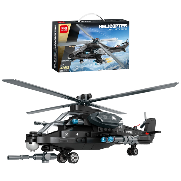 Đồ Chơi Lắp Ráp Trực Thăng Chiến Đấu Helicopter - Mingdi K2062 (300 Mảnh Ghép)