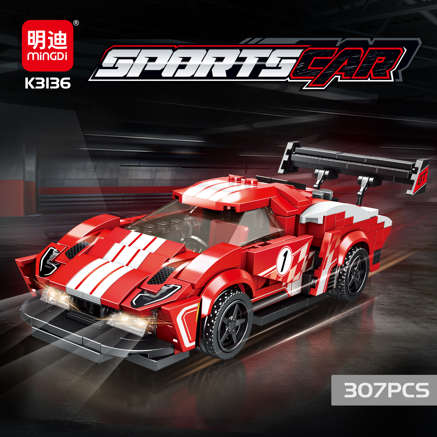 Đồ Chơi Lắp Ráp Xe Đua Thể Thao - Mingdi K3136 (307 Mảnh Ghép