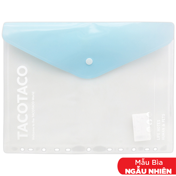 Bìa Nút Cạnh Lỗ A4 - TacoTaco MHDS6020 (Mẫu Màu Giao Ngẫu Nhiên)