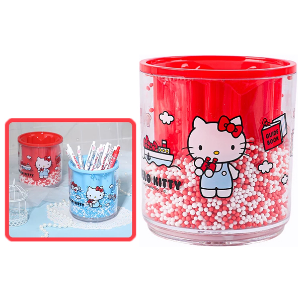 Cắm Bút Tròn Xoay Hello Kitty - Guangbo KT85309 - Màu Đỏ
