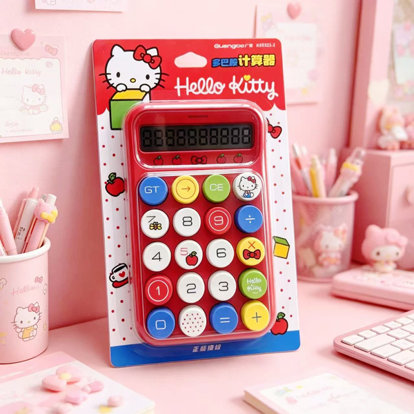 Máy Tính Hello Kitty 12 Số Đa Sắc - Guangbo KT85321-1 - Màu Đỏ