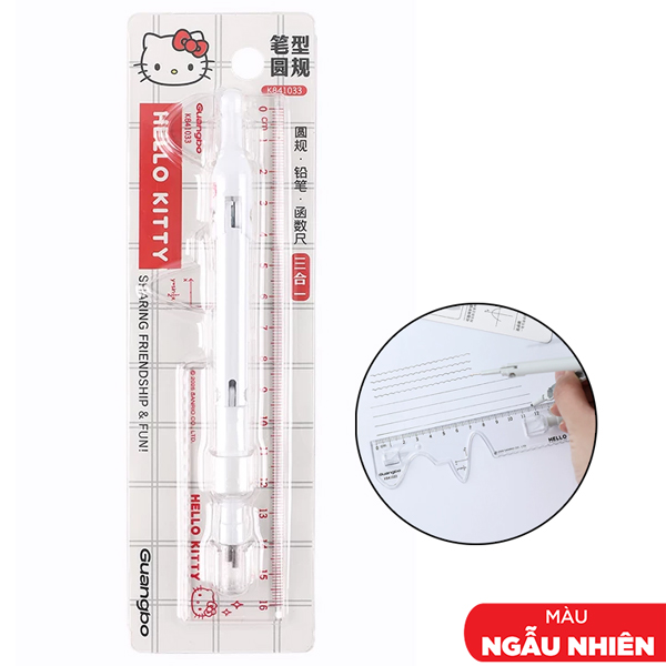 Compa Kĩ Thuật Đa Chức Năng Kèm Thước Hello Kitty - GuangBo KT841033 (Mẫu Màu Giao Ngẫu Nhiên)
