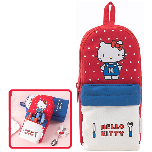 Ví Bút Hello Kitty Dáng Đứng Hình Ba Lô - Guangbo KT84557 - Màu Đỏ