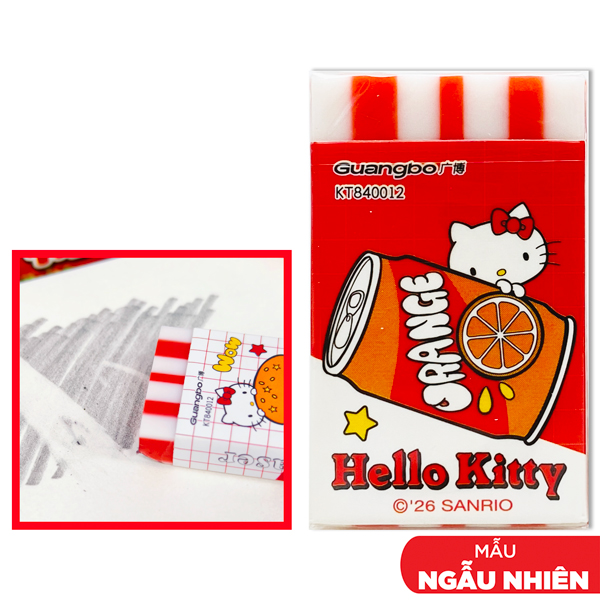 Gôm Tẩy Hello Kitty 2 Màu - Guangbo KT840012 (Bao Bì Giao Ngẫu Nhiên)