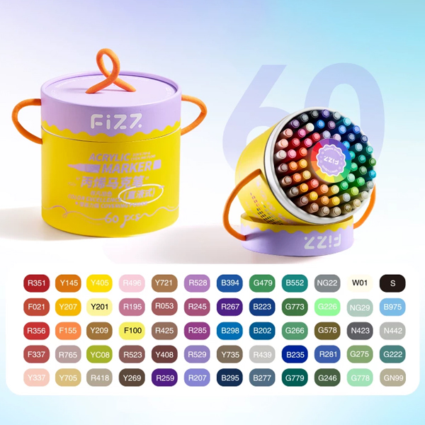 Hộp 60 Bút Marker Acrylic - GuangBo HX02639