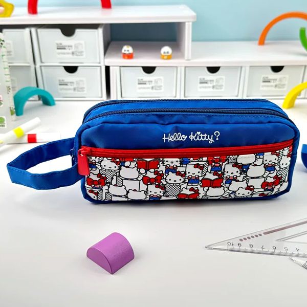 Bóp Viết Vải Hello Kitty - GuangBo KT85141 - Màu Xanh Dương