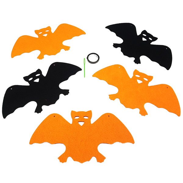 Dây Cờ Vải Nỉ Trang Trí Halloween - Vinacraft HLW 23 - Hình Dơi