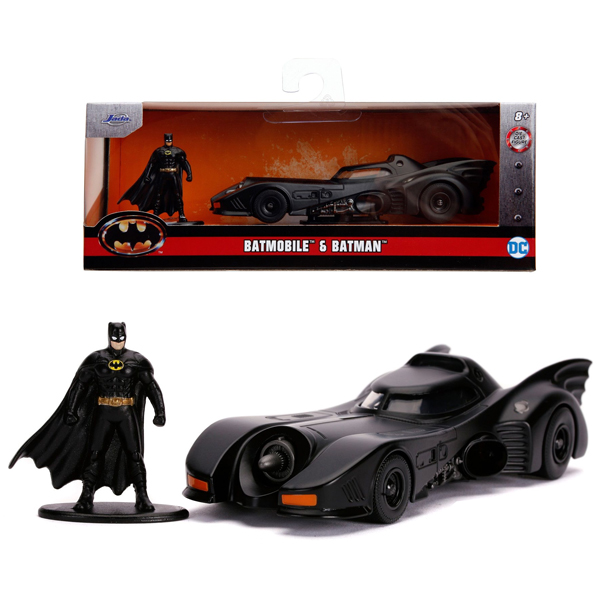 Đồ Chơi Xe Mô Hình DC Comics Batman Justice League Batmobile & Batman Figure 1:32 Diecast - Jada Toys 31706