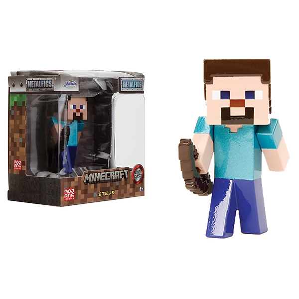Đồ Chơi Mô Hình Sưu Tầm Minecraft 2.5 Inch - Metalfigs Single Pack - Jada Toys 85138 - W1-Steve