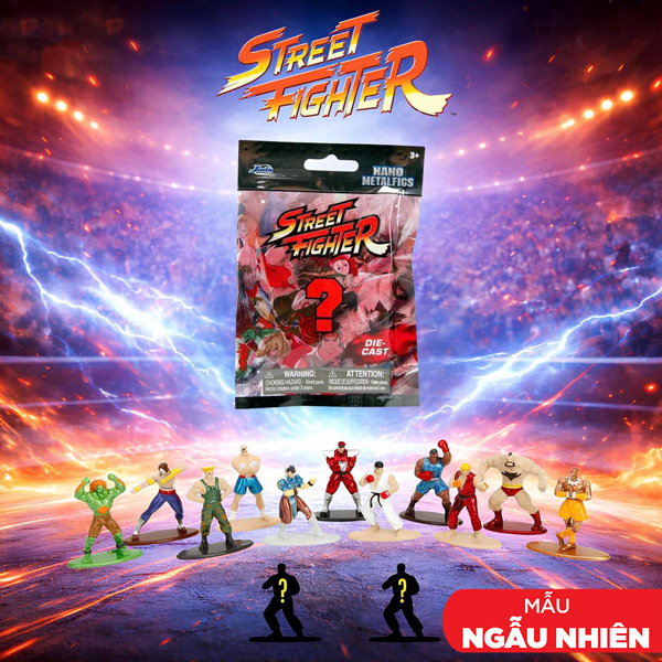 Đồ Chơi Mô Hình Sưu Tầm Street Fighter 1.65 Inch - Nano Metalfigs Blind Bag - Jada Toys 35339 (Mẫu Sản Phẩm Bên Trong Là Ngẫu Nhiên)