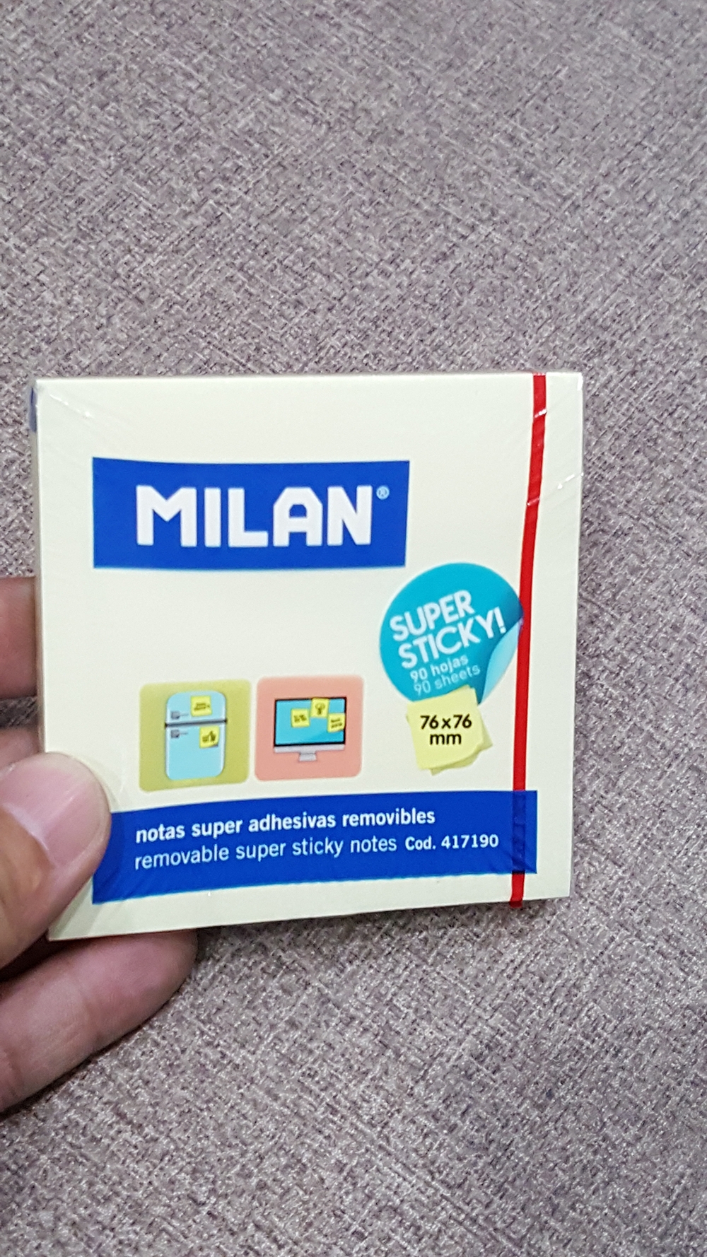 Giấy Note Super Sticky 76x76mm - 417190 - Milan (90 tờ) - FAHASA.COM